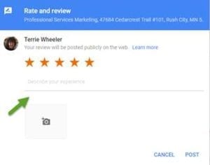Google Review 5 Stars from Terrie Wheeler
